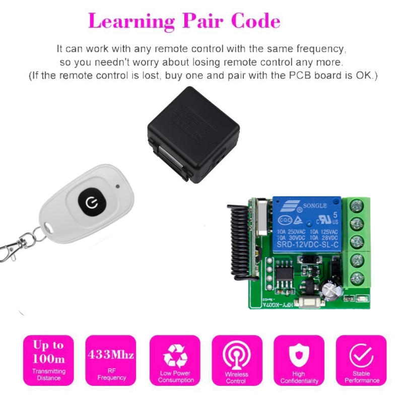 433MHz DIY Wireless Switch DC  - مراجعة Diy Home Automation Controller وسعره