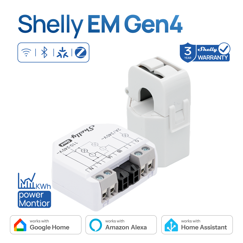 Shelly EM Gen4 Zigbee Energy M - مراجعة Shelly Relay Module وسعره
