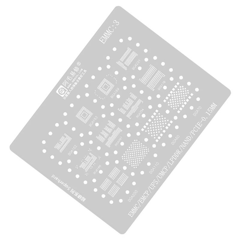 AMAOE EMMC3 BGA Reballing Sten - مراجعة Tasmota Flash Tool وسعره