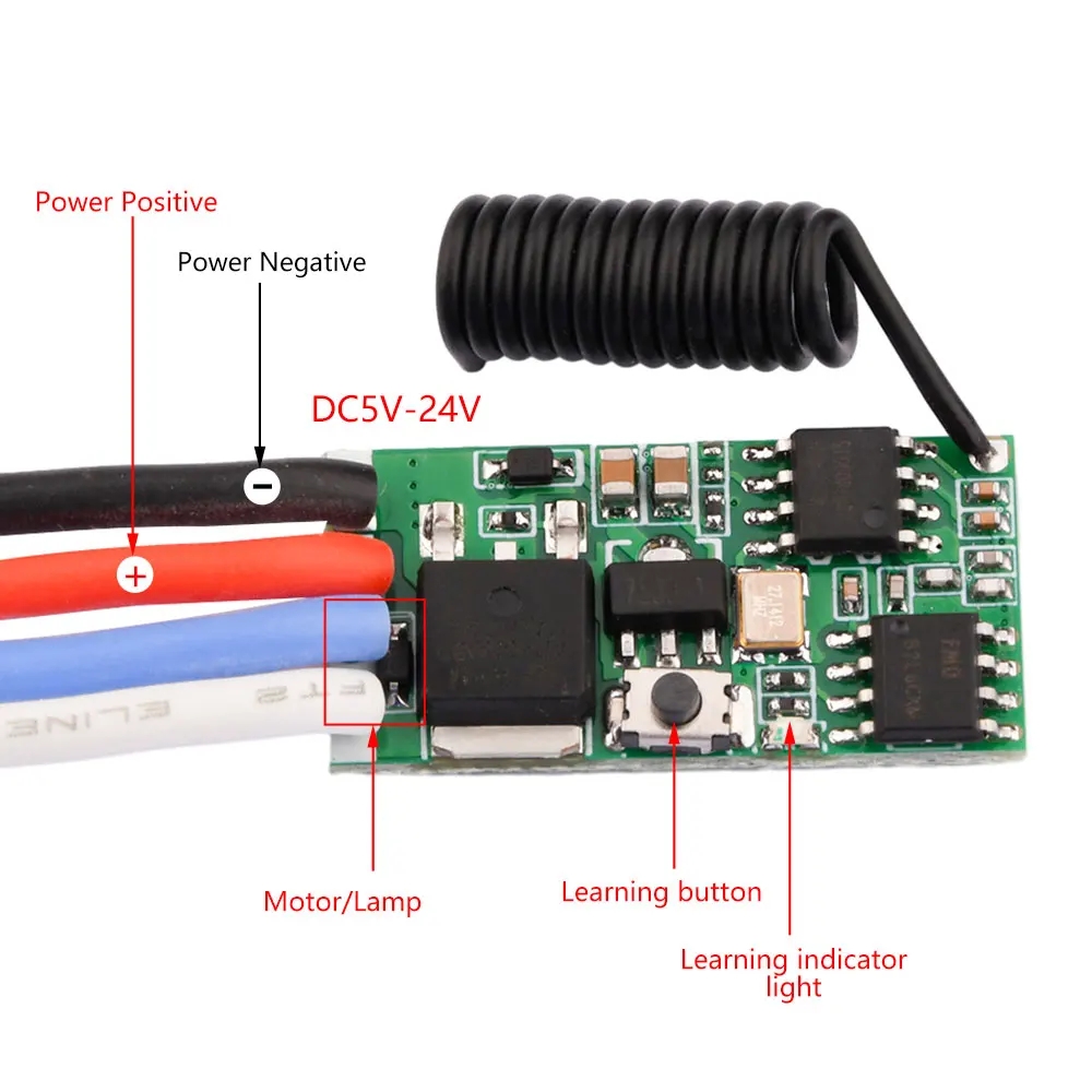 DC 3.7V-24V 433MHz Mini Wirele - مراجعة 433Mhz Receiver Module وسعره