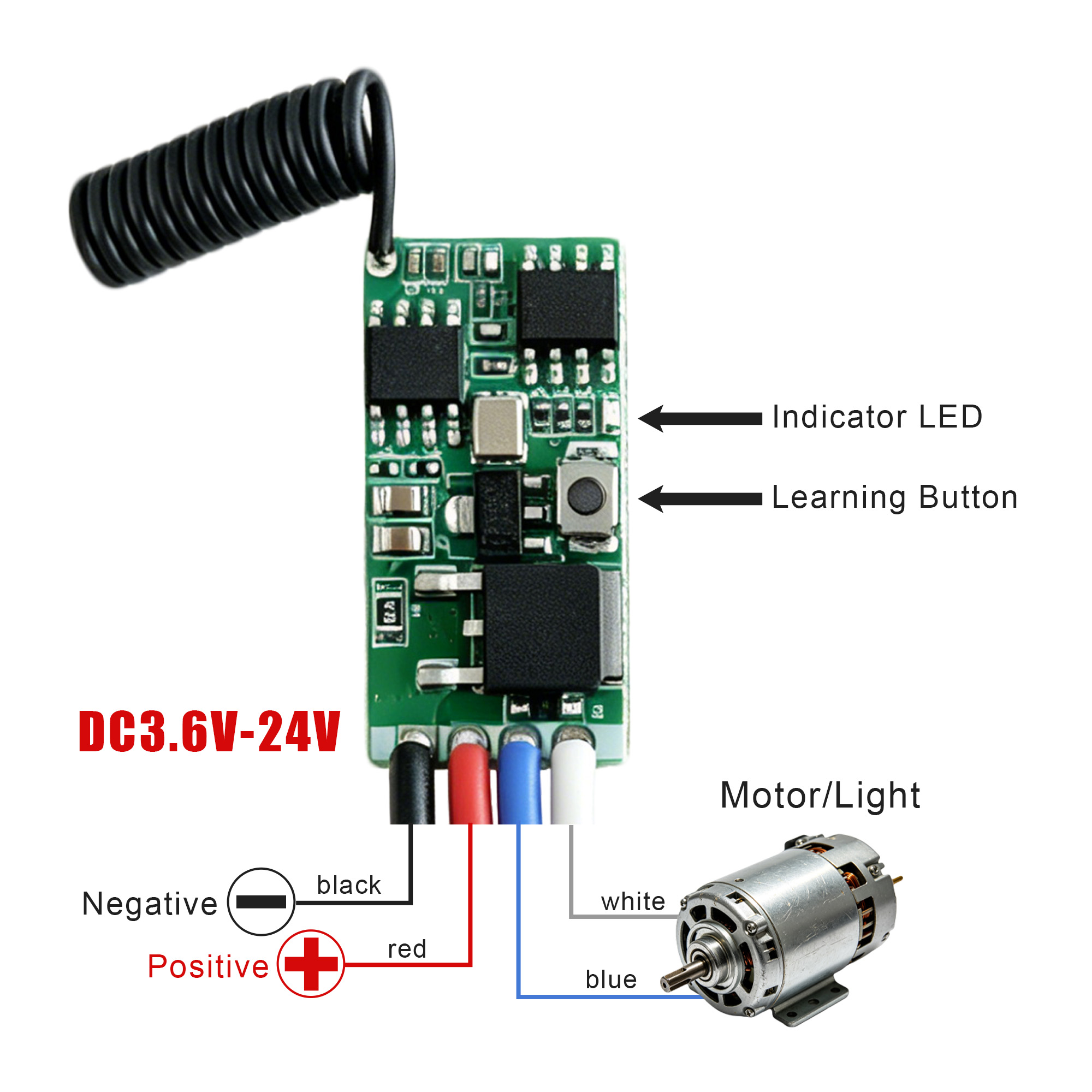 DC 3.7V-24V 433MHz Mini Wirele - مراجعة 433Mhz Receiver Module وسعره