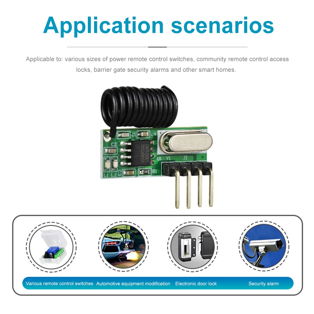 315MHz/433MHz RF Wireless Modu - مراجعة 433Mhz Receiver Module وسعره