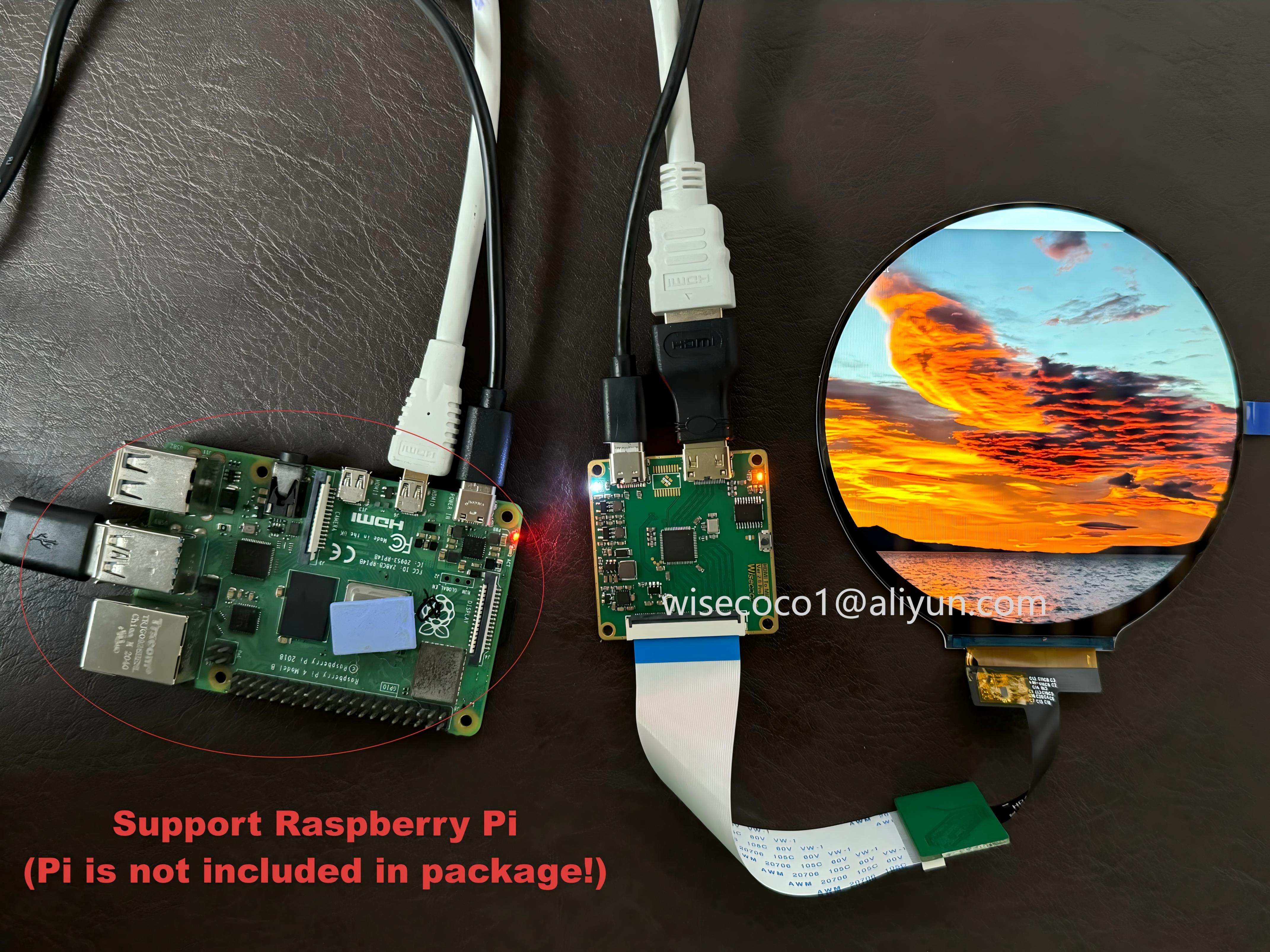 Wisecoco 4 Inch Round LCD Disp - مراجعة Home Automation Raspberry Pi وسعره