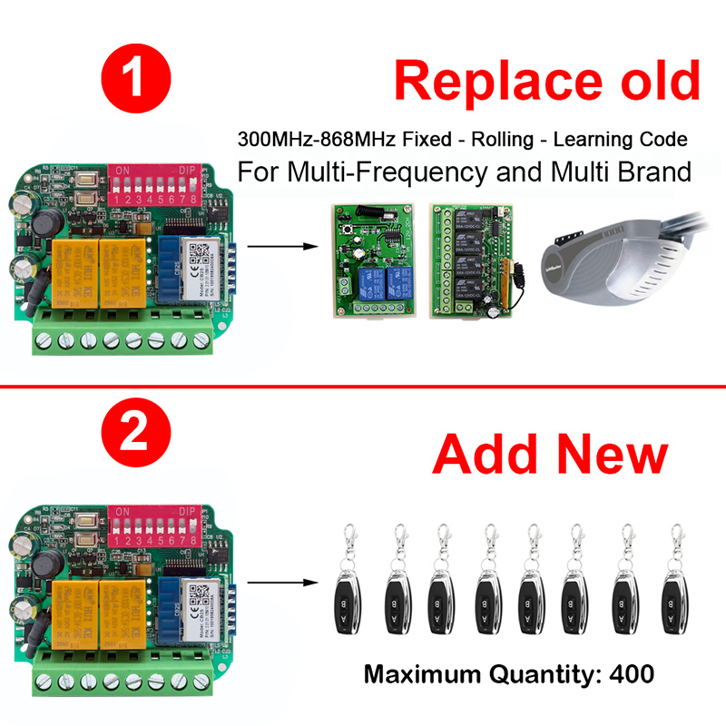 Universal Tuya WiFi Switch Gar - مراجعة 433Mhz Receiver Module وسعره