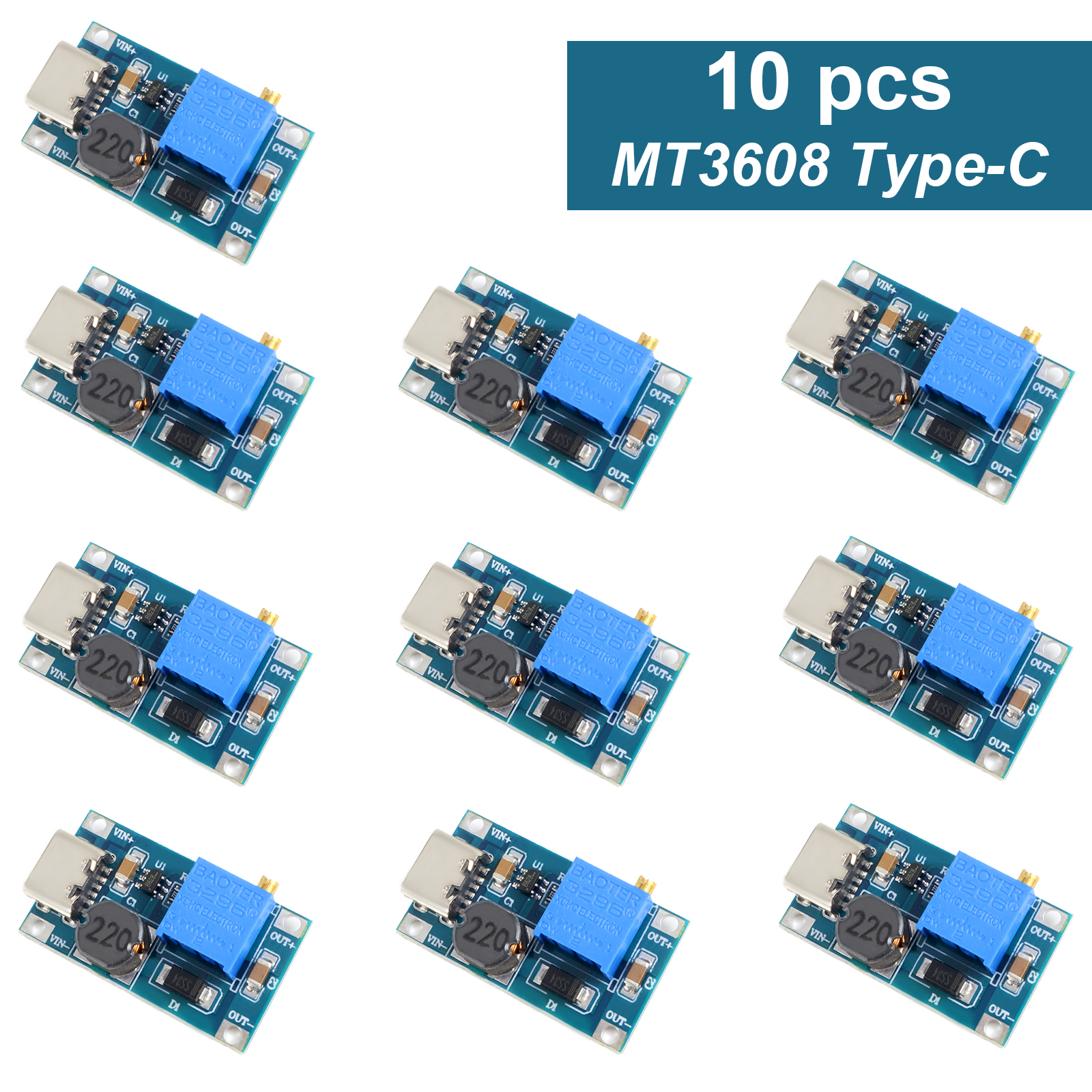 1-10pcs MT3608 DC-DC Step Up C - مراجعة Home Automation Arduino وسعره