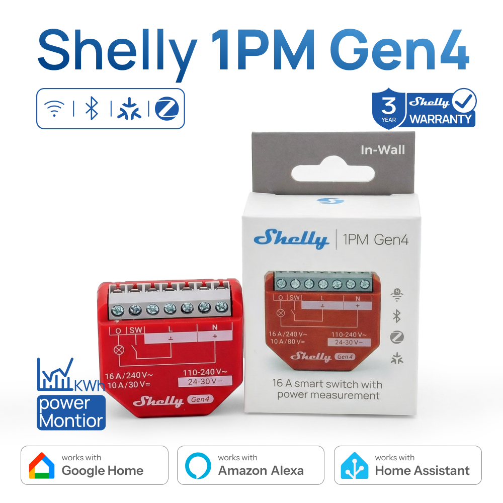 Shelly 1PM Gen4 Zigbee Disposi - مراجعة Shelly Relay Module وسعره