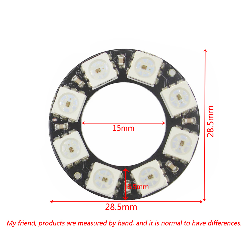 RGB LED Ring Light 8 Bits WS28 - مراجعة Home Automation Diy Kit وسعره