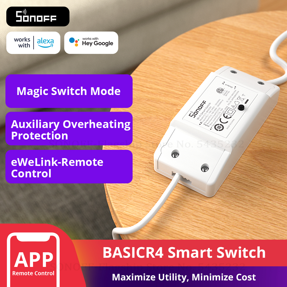 SONOFF BASICR4 Wifi Switch Sma - مراجعة Sonoff Basic Switch وسعره