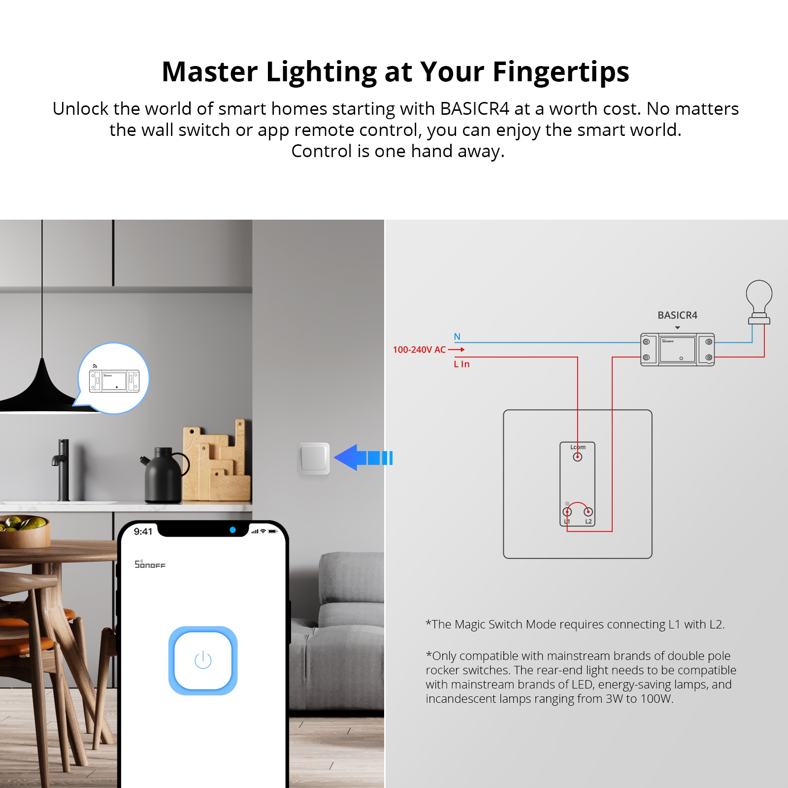 SONOFF BASICR4 Wifi Switch Sma - مراجعة Sonoff Basic Switch وسعره