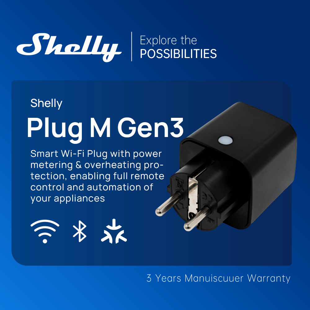 Shelly Plug M Gen3 WiFi Smart  - مراجعة Shelly Relay Module وسعره
