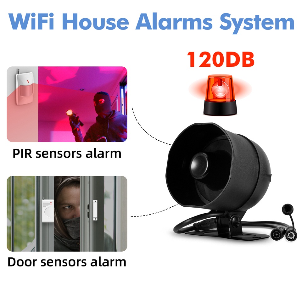KERUI 120db Siren Alarm System - مراجعة Smart Home Automation Diy وسعره