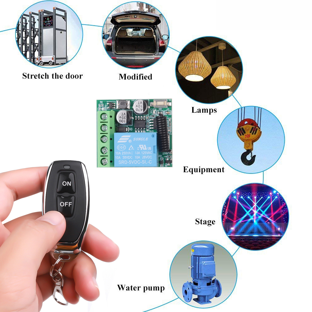 DC 12V 433Mhz RF Wireless Remo - مراجعة Diy Home Automation Controller وسعره