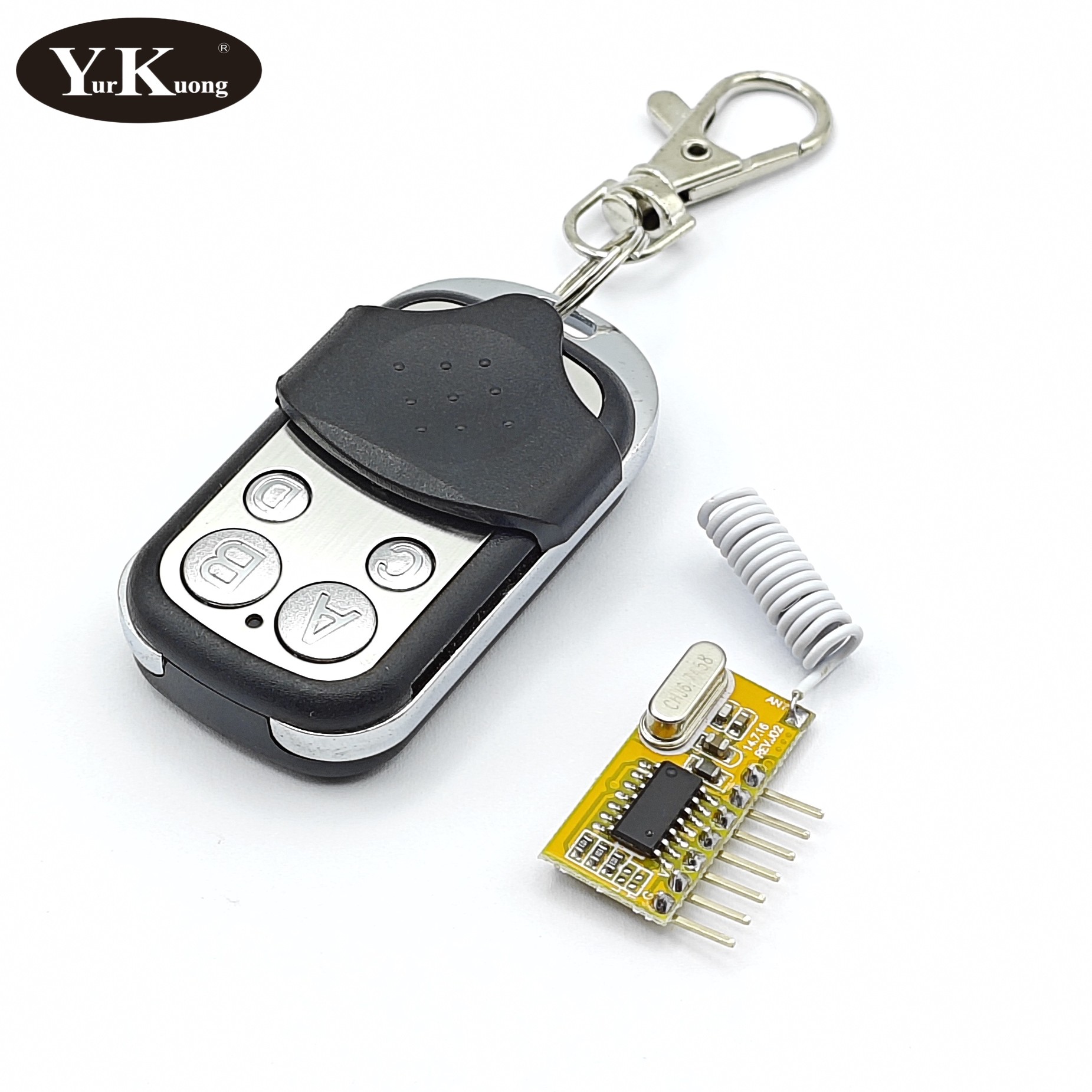 5V DC 4channel RF Receiver Tra - مراجعة 433Mhz Receiver Module وسعره