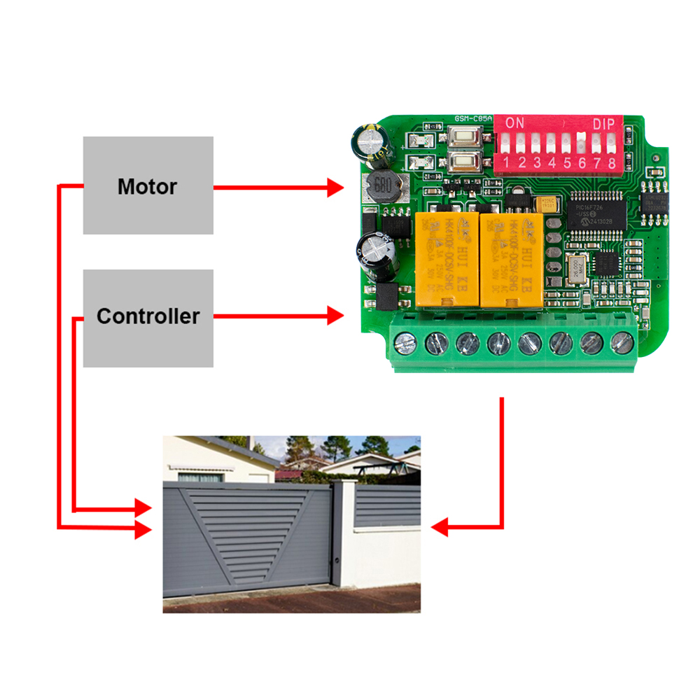 Garage Door Receiver Controlle - مراجعة 433Mhz Receiver Module وسعره