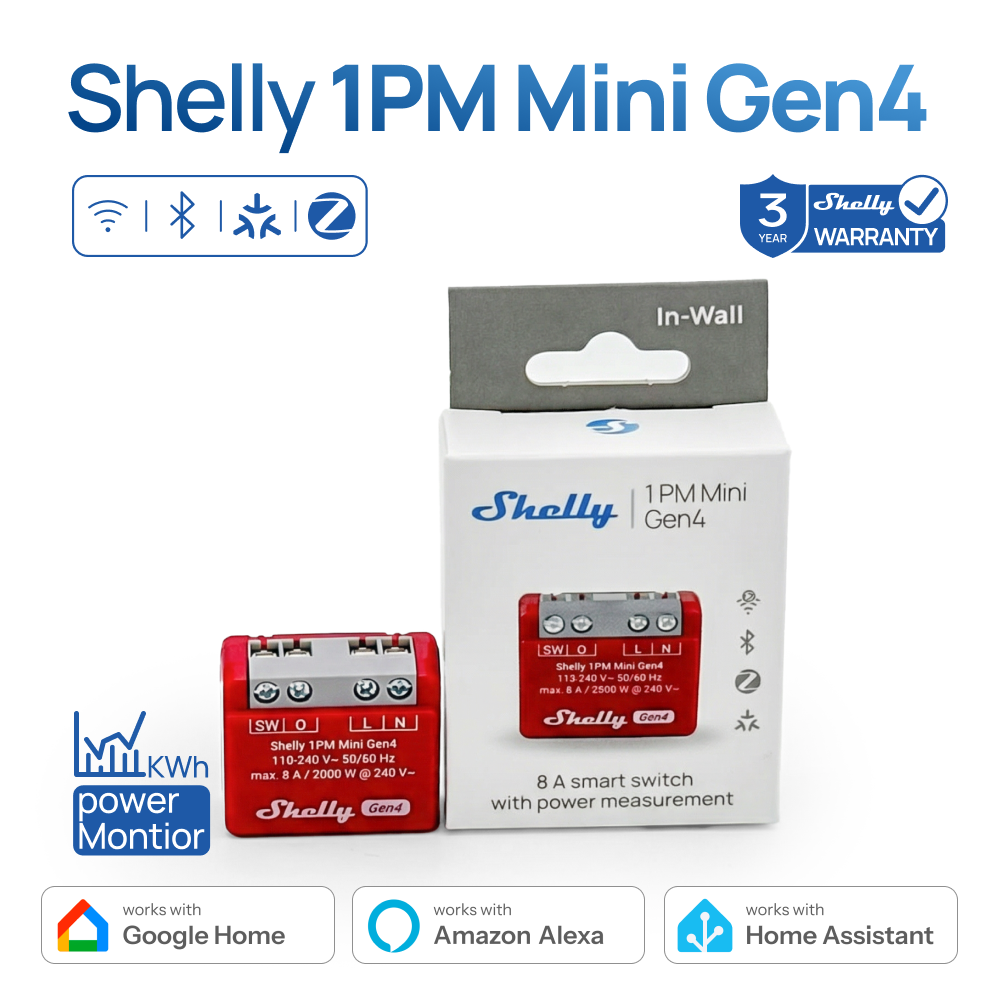 Shelly 1PM Mini Gen4 Zigbee Sm - مراجعة Shelly Relay Module وسعره