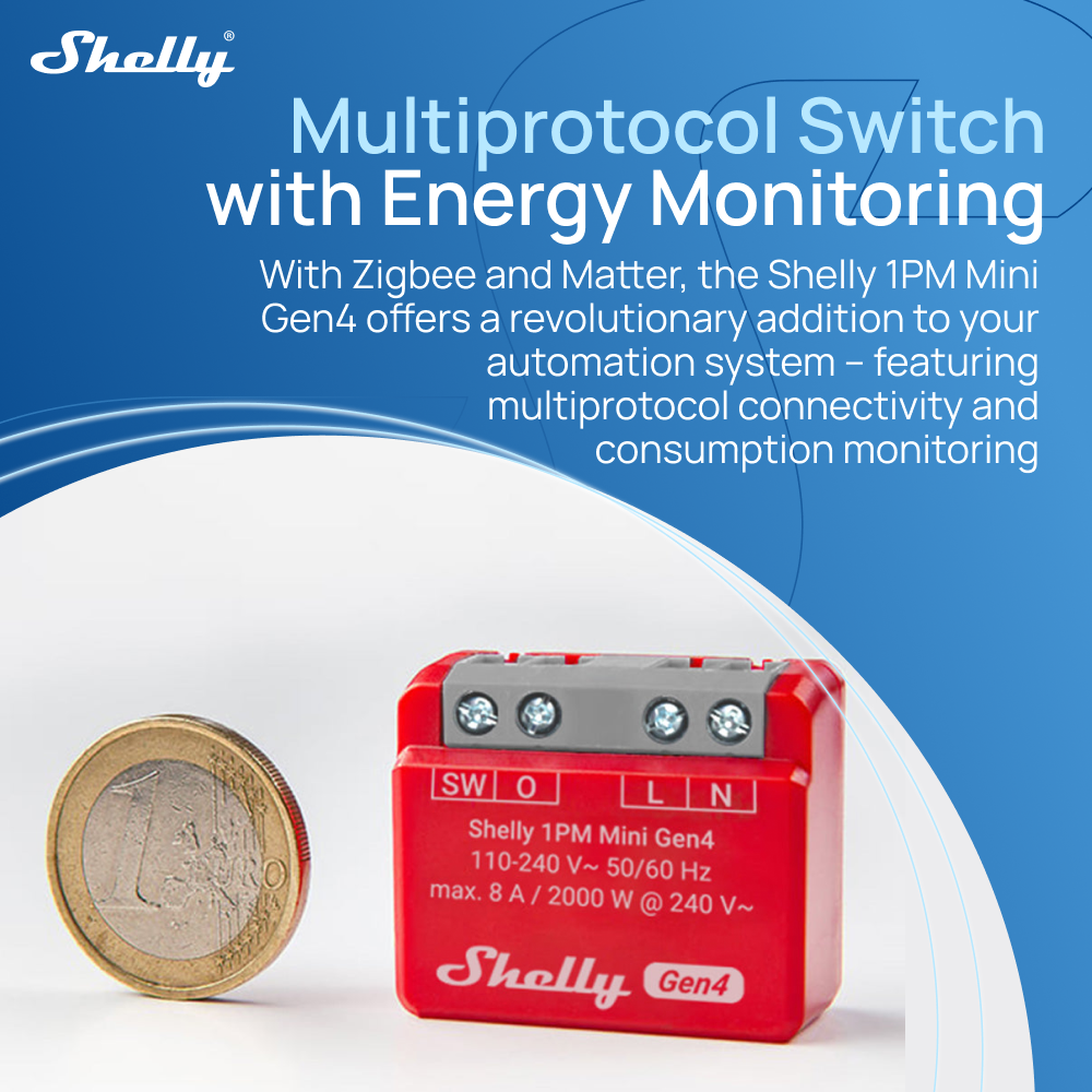 Shelly 1PM Mini Gen4 Zigbee Sm - مراجعة Shelly Relay Module وسعره