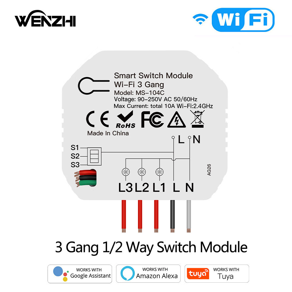 Wifi 3Gang 1/2 Way Mini DIY Li - مراجعة Diy Home Automation Controller وسعره