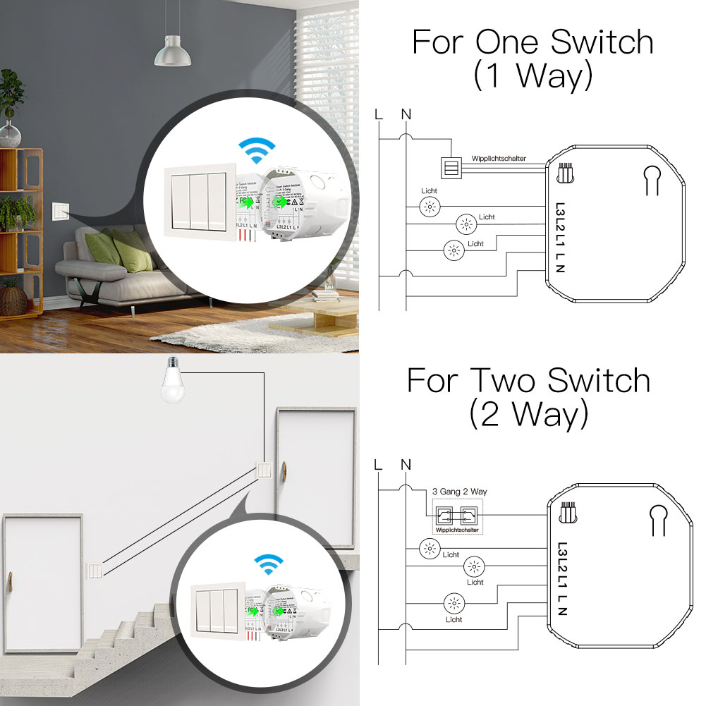 Wifi 3Gang 1/2 Way Mini DIY Li - مراجعة Diy Home Automation Controller وسعره
