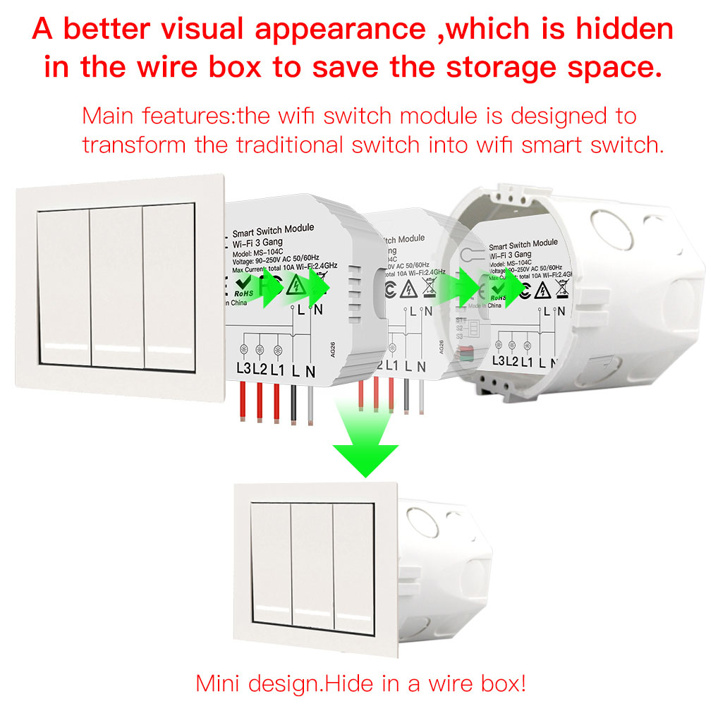 Wifi 3Gang 1/2 Way Mini DIY Li - مراجعة Diy Home Automation Controller وسعره