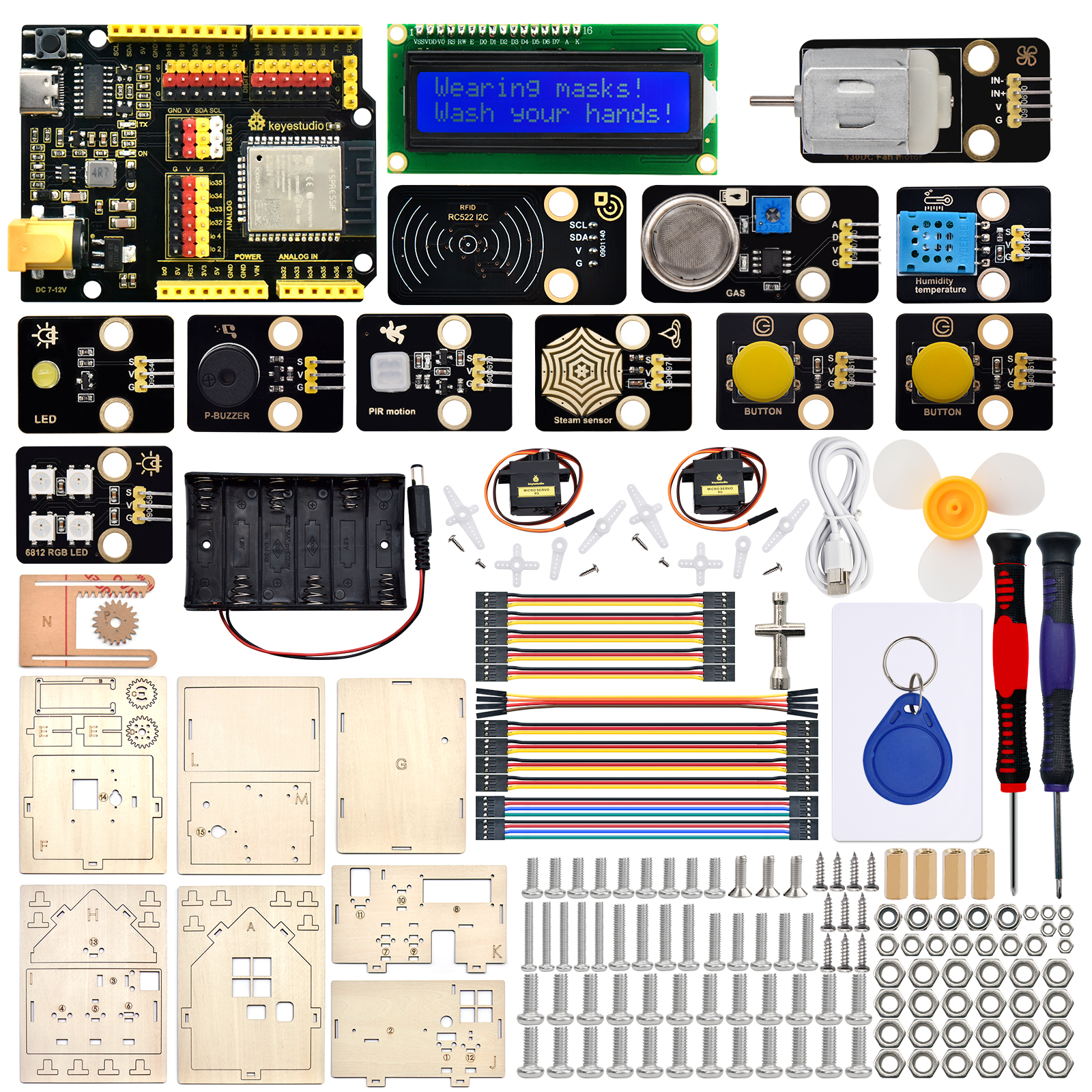  Keyestudio Complete IOT Smart - مراجعة Home Automation Diy Kit وسعره