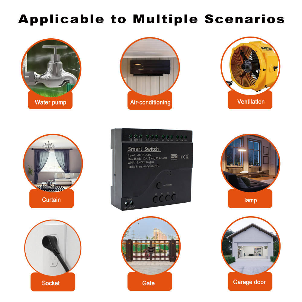 Tuya 4CH WiFi Smart Switch Rel - مراجعة Home Automation System Diy وسعره