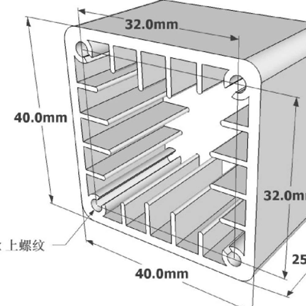 1pcs 40x40mm Aluminum square H - مراجعة Home Automation System Diy وسعره