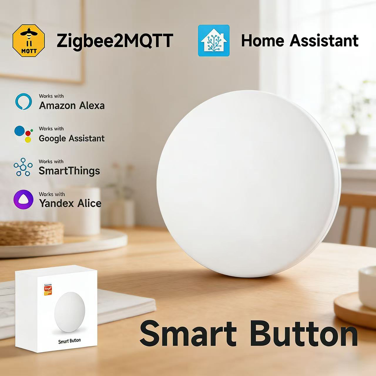 Zigbee3.0 2MQTT Smart Button S - مراجعة Home Automation Ideas وسعره