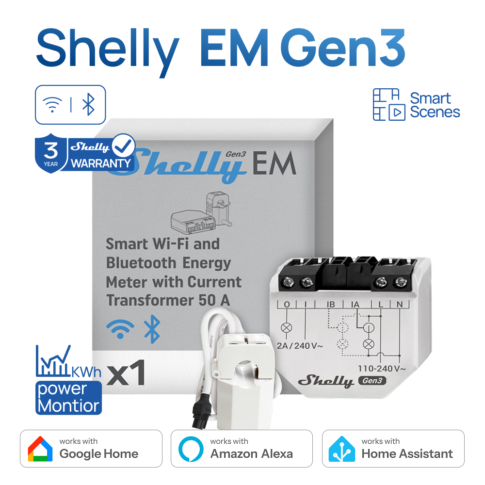 Shelly EM Gen3 Smart Home WiFi - مراجعة Shelly Relay Module وسعره
