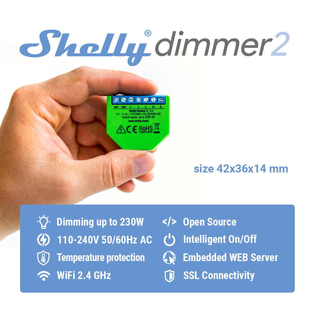 Shelly Dimmer 2 Smart Switch M - مراجعة Shelly Relay Module وسعره