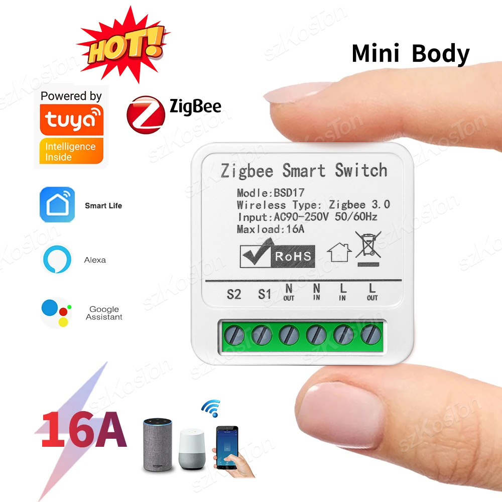 16A Tuya ZigBee Smart Switch M - مراجعة Diy Home Automation Hub وسعره